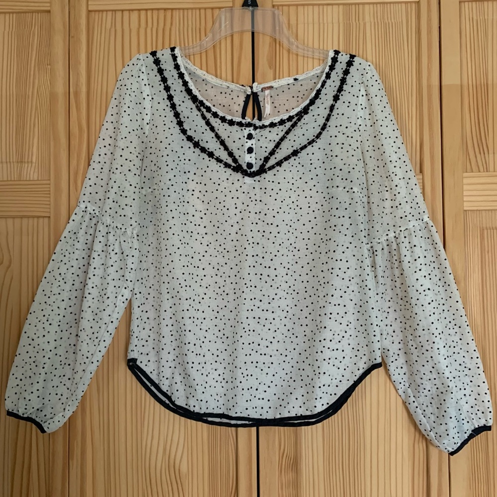 Polka Dot FP Bell Sleeve Top